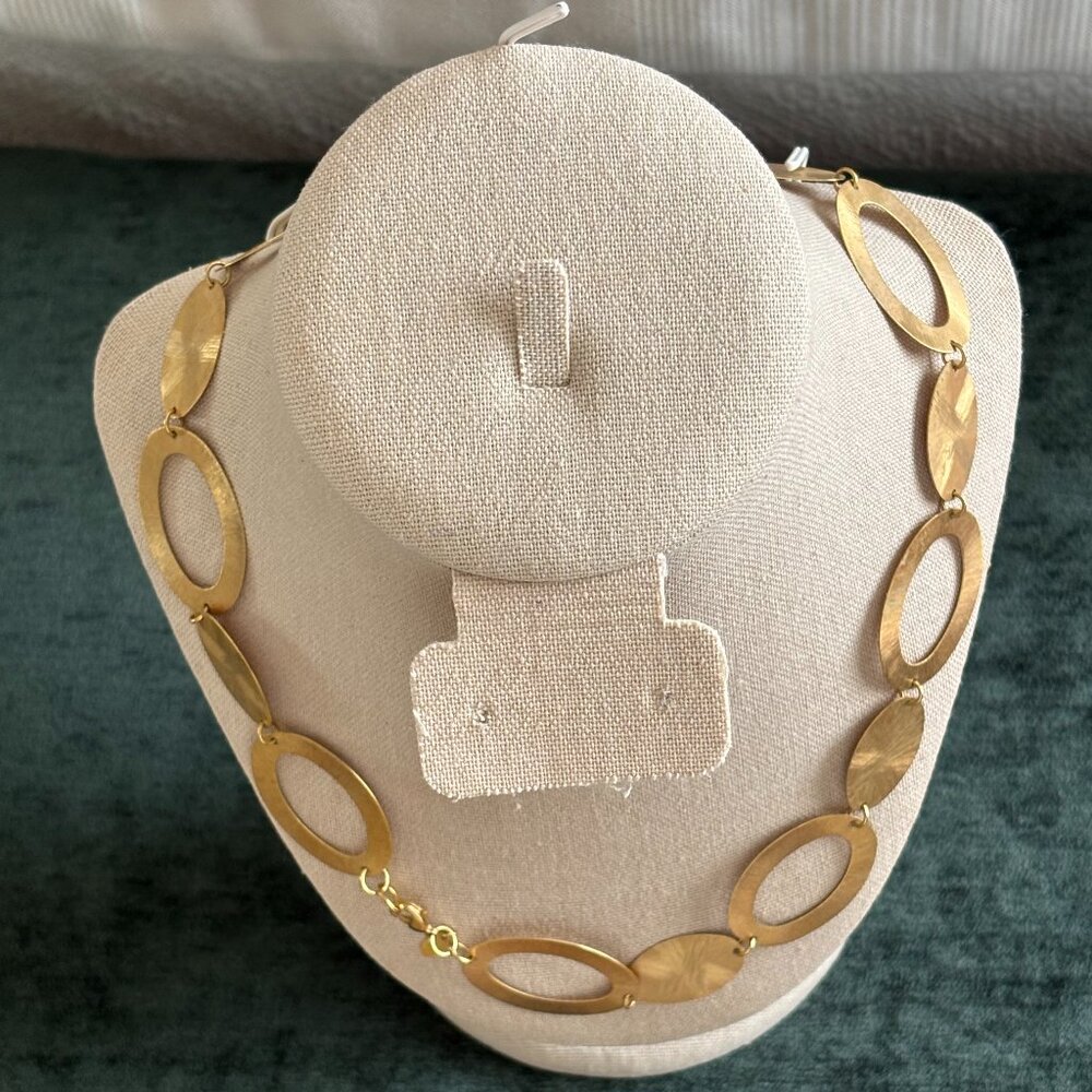 Rivka Friedman 18K Gold Clad (Plated) Link Circles Necklace